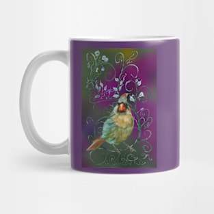 Cardinal Sitting In Vines Mug